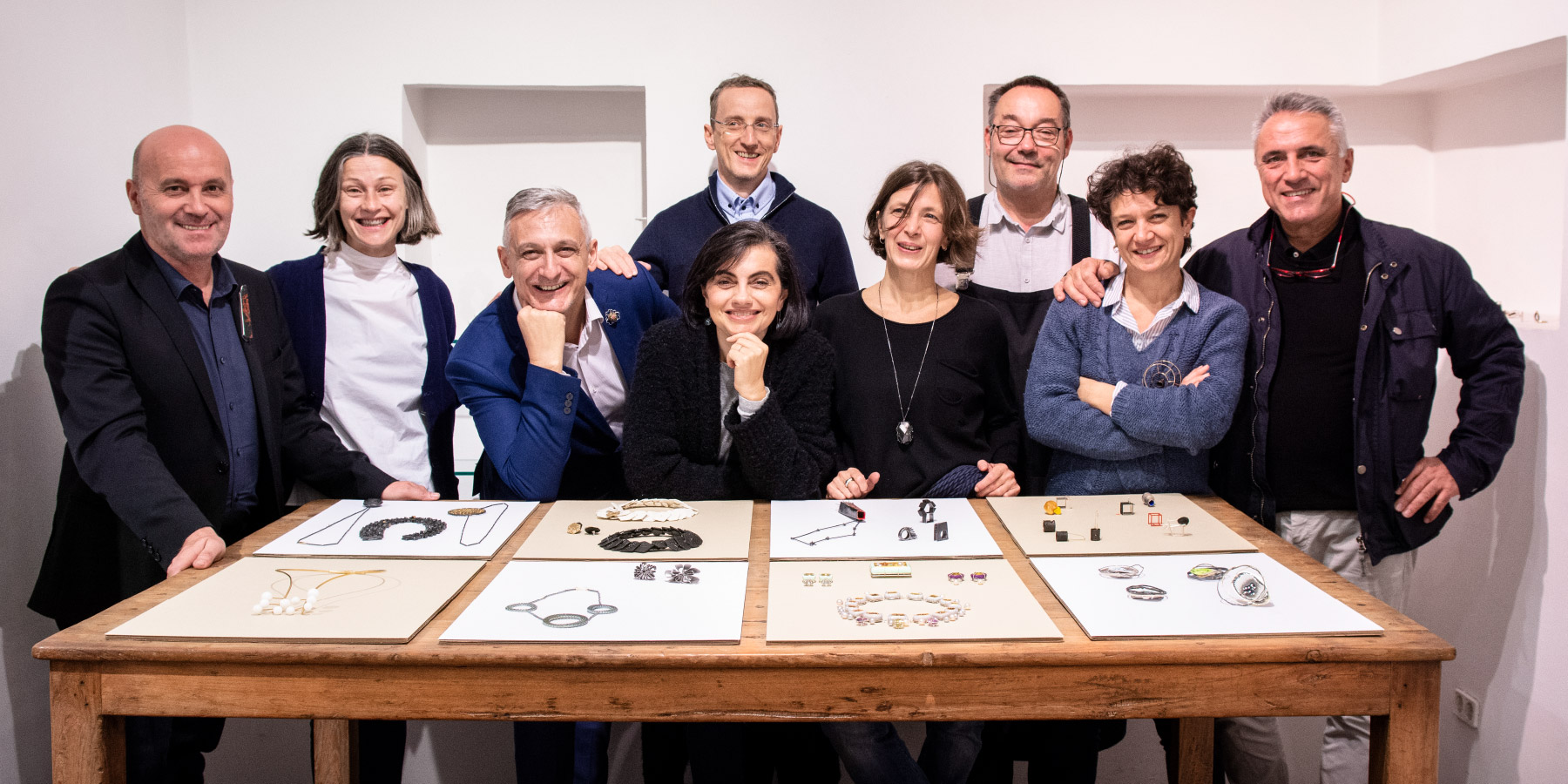 Artists at Vienna Jewelry Days: Gian Luca Bartellone, Maria Diana, Elisabetta Dupre, Konrad Laimer, Stefania Lucchetta, Federica Pallaver, Stenia Scarselli and Giorgio Chiarcos.