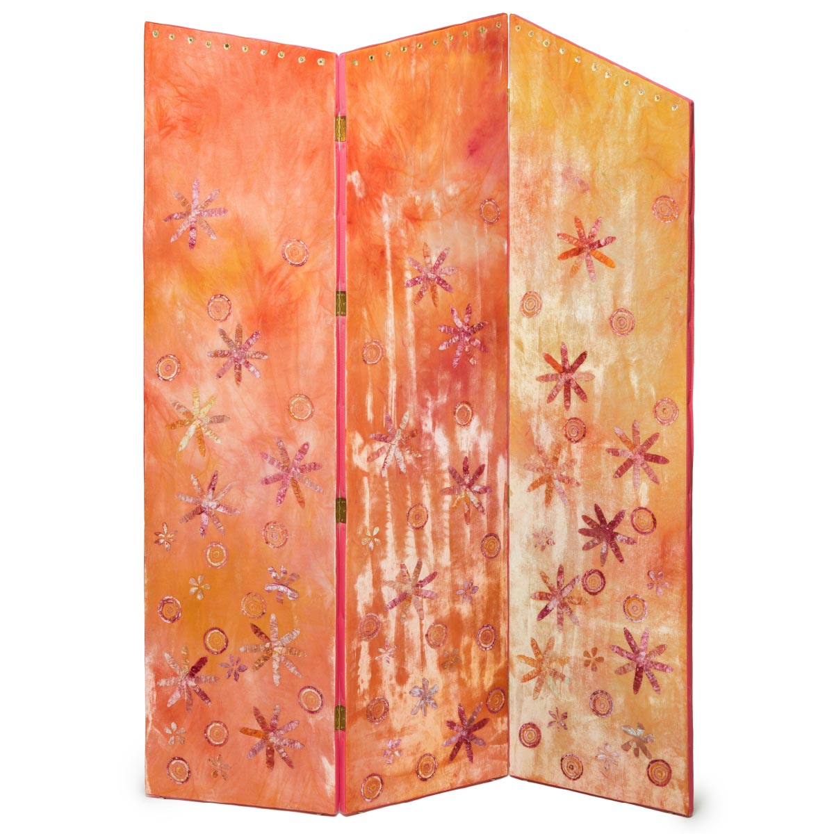 Anna Paola Cibin Screen Murano Labyrinth Silk Velvet Gold Foil Murano glass Brocade Wood Italiano Plurale