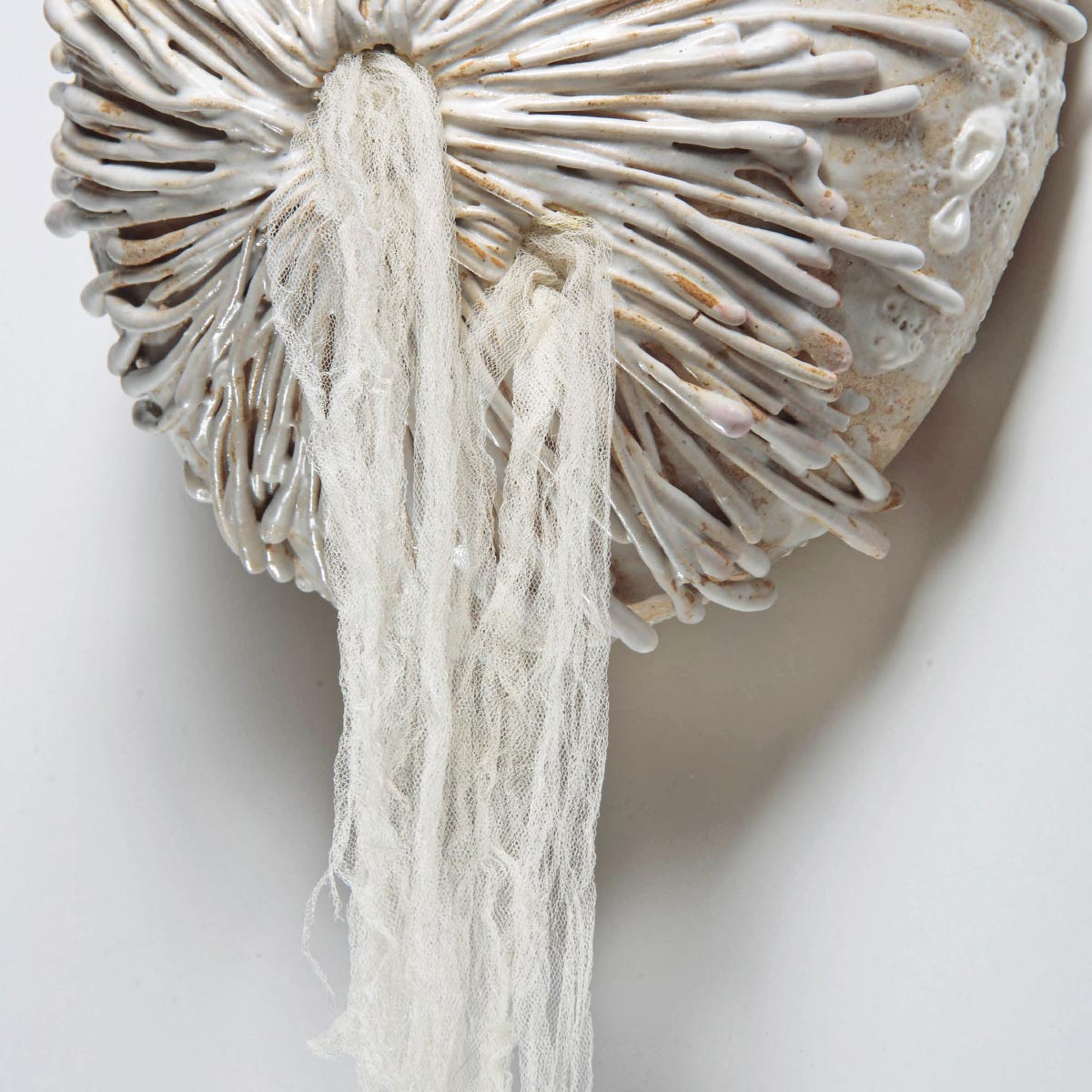 Sculpture Tako Tsubo stoneware glaze veil Angelica Tulimiero Italiano Plurale artist
