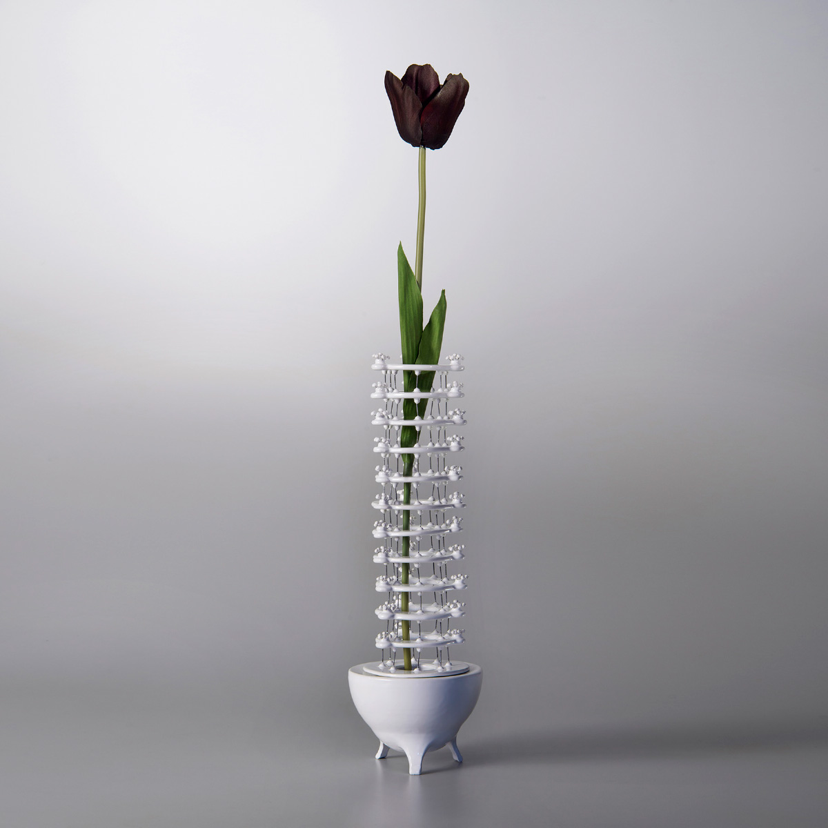 Lidia Marti Vase Monofiore clay steel Italiano Plurale