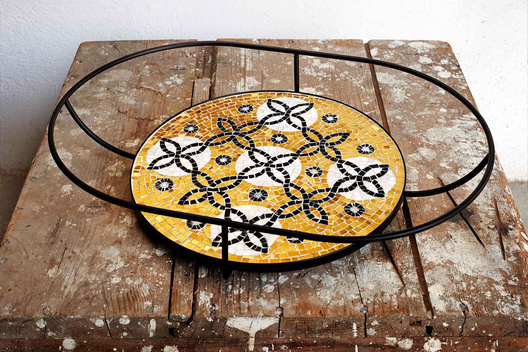Mosaic Roman Pop glasses stones marble Ursula Corsi Italiano Plurale artist