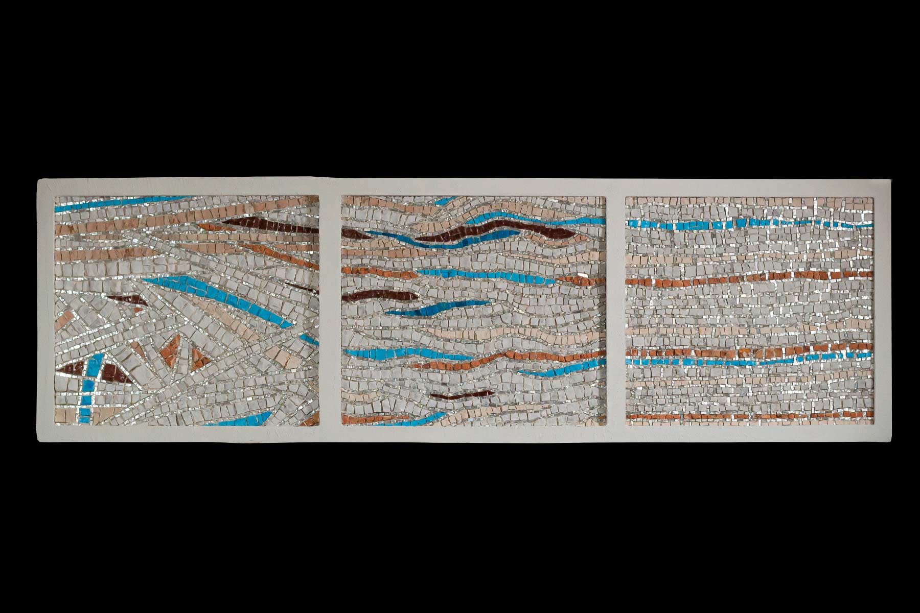 Mosaic Trame glass tiles stones Ursula Corsi