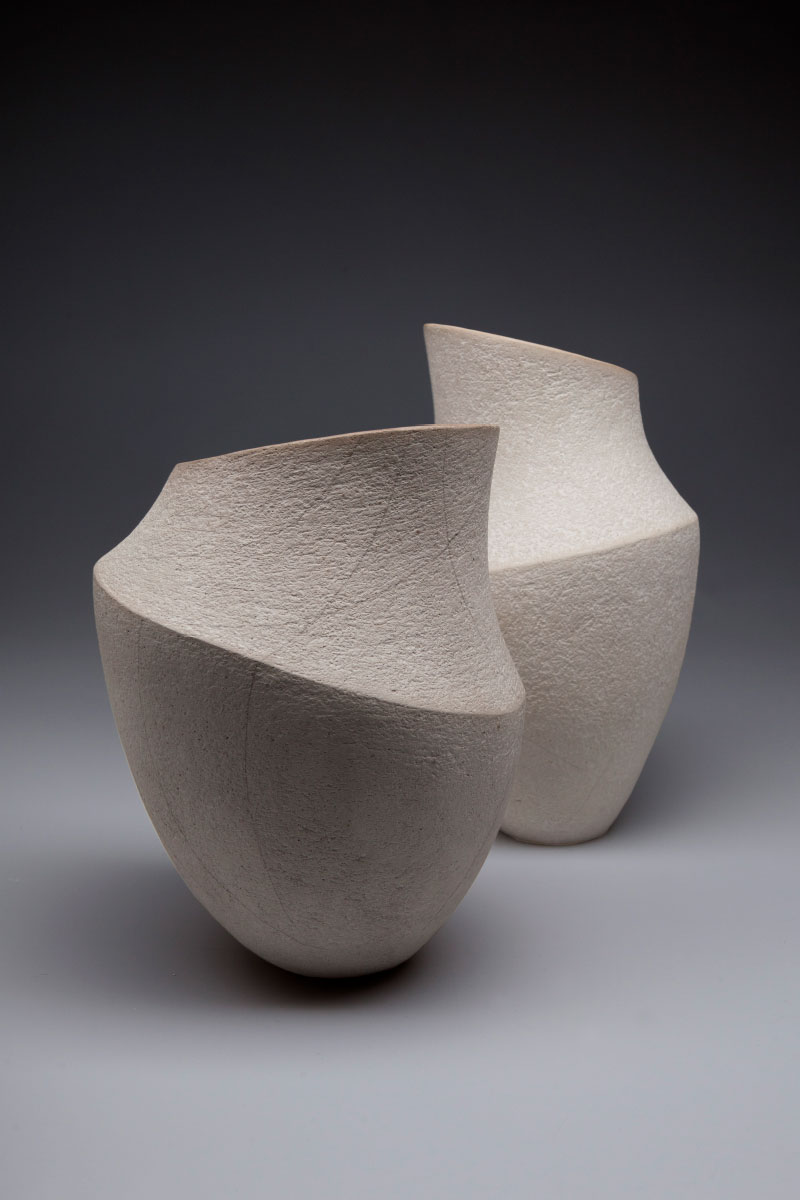 sculpture incrementum white semirefractory clay Lara De Sio Italiano Plurale artist