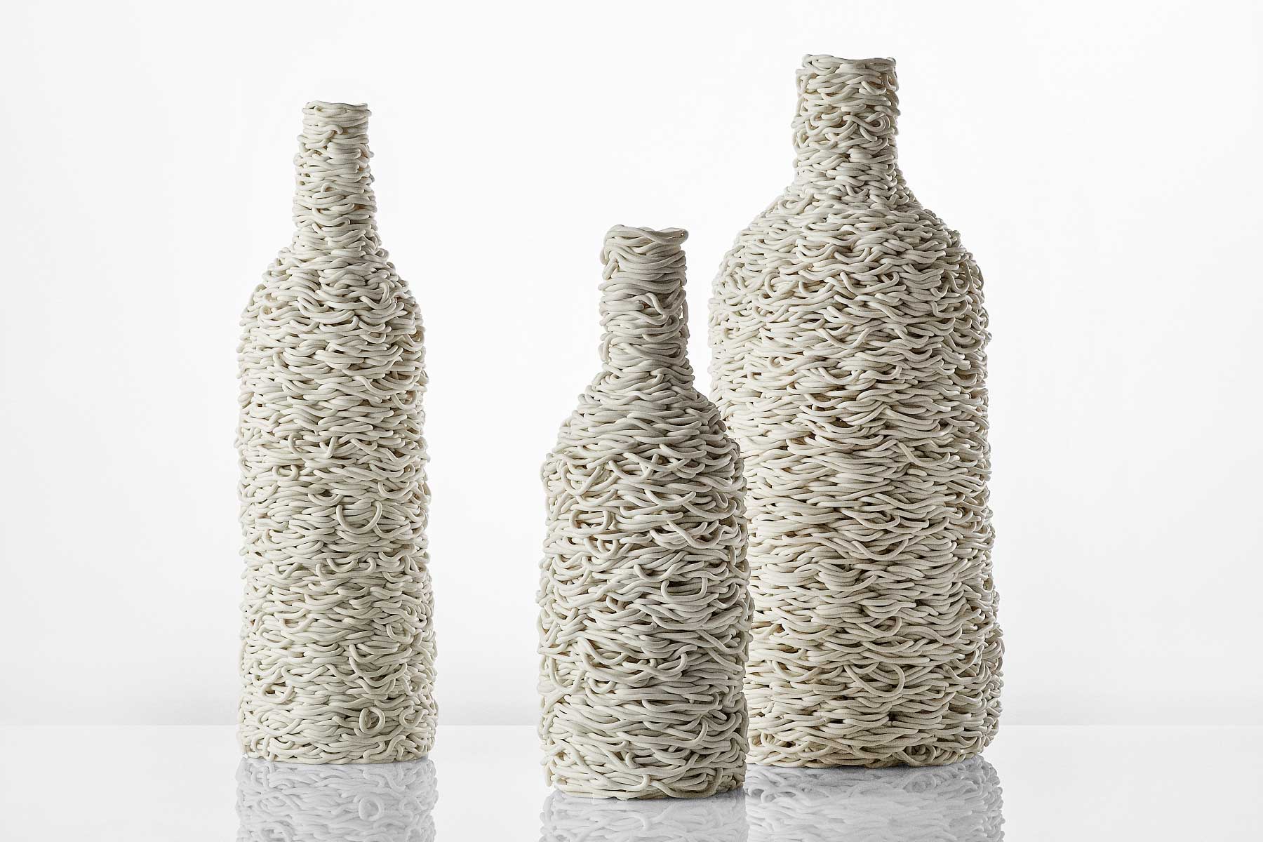 Sculpture Bottle Porcelain Livia Marasso