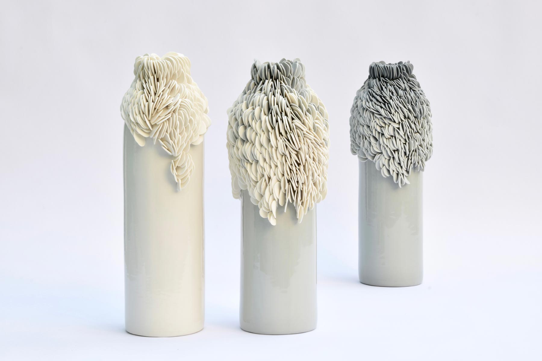 Sculptures Give me odorous at sunrise porcelain pigments Silvia Granata Italiano Plurale artist