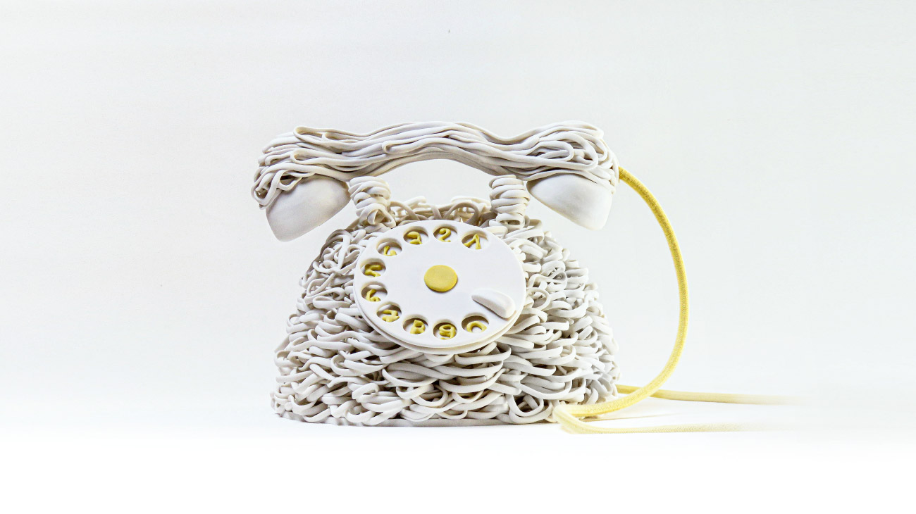 italian contemporary art Livia Marasso telephone sculpture Italiano Plurale