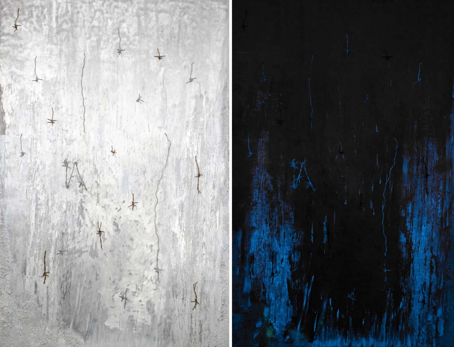 Ingrid Heiss Metal Portrait Metamorphosis light dark